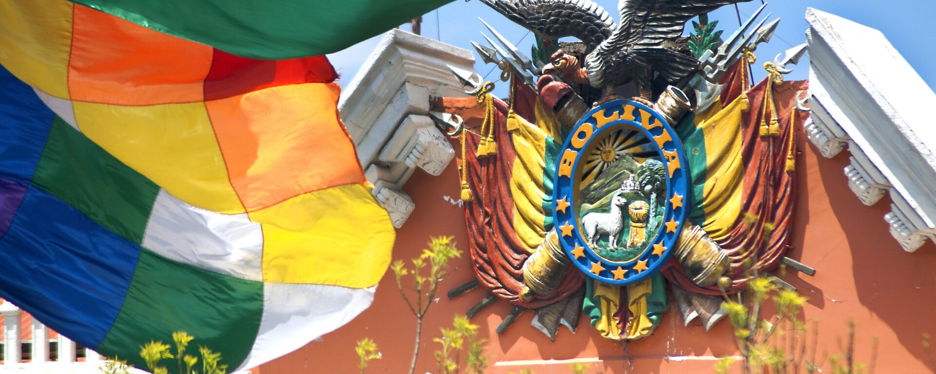Escudo de Bolivia en el Palacio de Gobierno - Sputnik Mundo, 1920, 03.12.2021