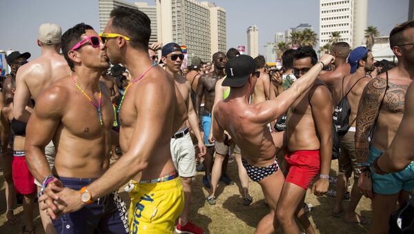 El desfile de orgullo gay en Israel - Sputnik Mundo