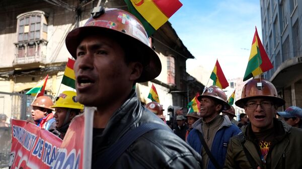 Trabajadores en Bolivia (Archivo) - Sputnik Mundo