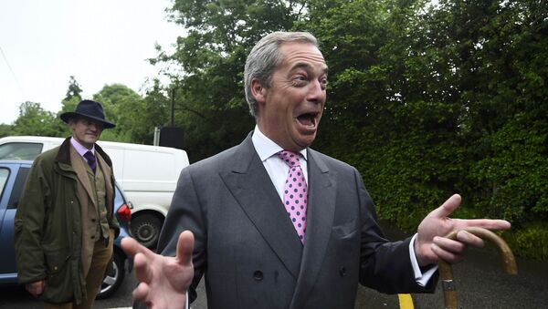 Nigel Farage, líder del Partido por la Independencia del Reino Unido (UKIP) - Sputnik Mundo