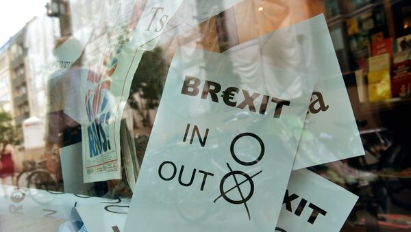 Cartel del Brexit en Berlín, Alemania (archivo) - Sputnik Mundo