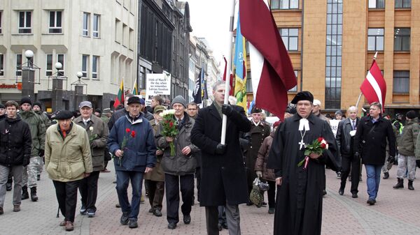 La marcha de veteranos de las Waffen SS en Letonia - Sputnik Mundo