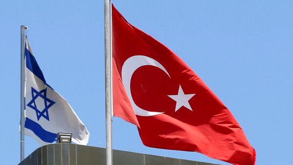 Bandera de Israel y Turquía - Sputnik Mundo
