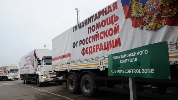 Сonvoyes de ayuda humanitaria rusos en Donbás (archivo) - Sputnik Mundo