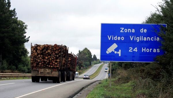 Un camión de madera en la región chilena de La Araucanía - Sputnik Mundo