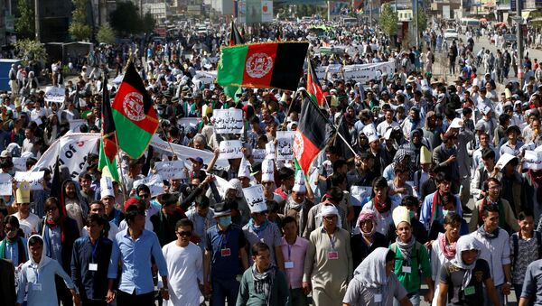 La manifestación de los chiíes jazaras antes del ataque suicida - Sputnik Mundo