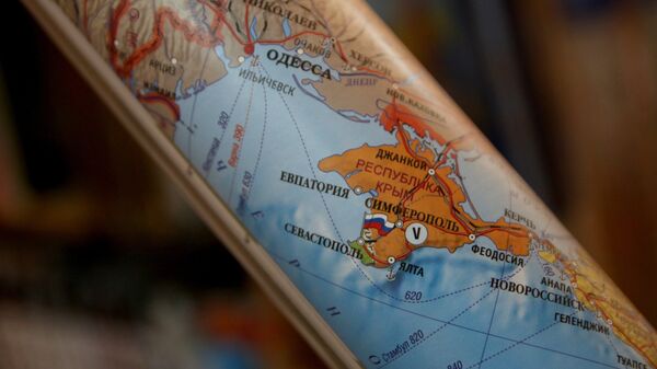 El mapa de Europa con la península de Crimea - Sputnik Mundo