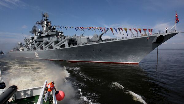 El crucero lanzamisiles ruso Variag - Sputnik Mundo
