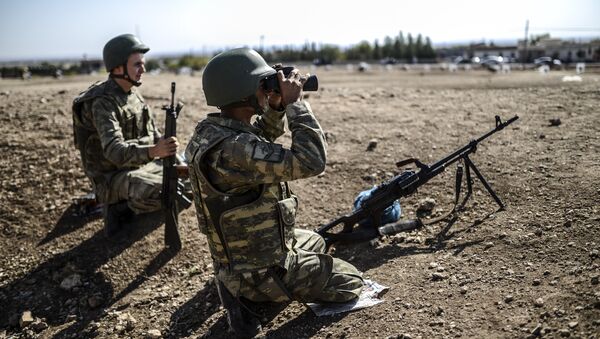 Soldados turcos en la frontera con Siria - Sputnik Mundo