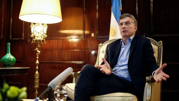 Argentine President Macri speaks during an interview in Buenos Aires, Argentina - Sputnik Mundo