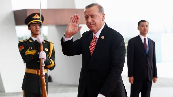 El presidente de Turquía, Recep Tayyip Erdogan en China - Sputnik Mundo