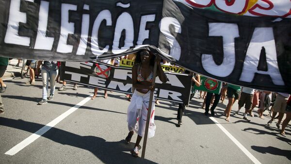 Protesta en Brasil - Sputnik Mundo