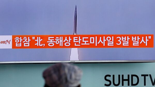 Lanzamiento de un misil norcoreano (Archivo) - Sputnik Mundo