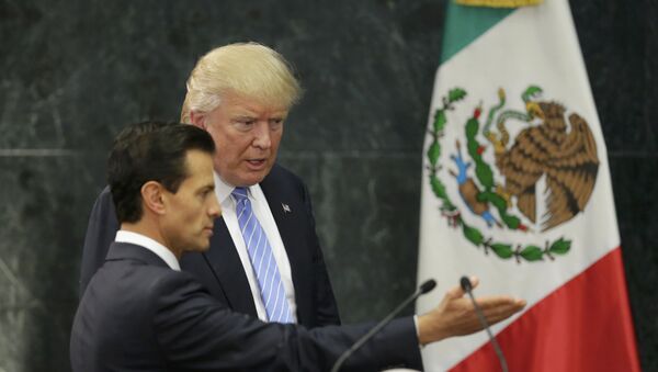 Enrique Peña Nieto, presidente mexicano, con su homólogo estadounidense, Donald Trump (archivo) - Sputnik Mundo