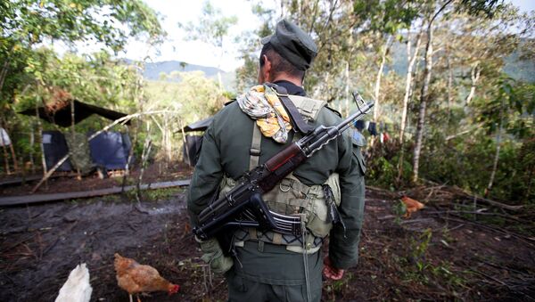 Militante de las FARC en uno de los campamentos (archivo) - Sputnik Mundo