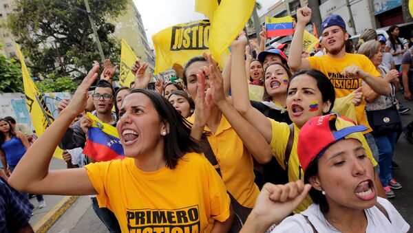Protesta de la oposición venezolana - Sputnik Mundo