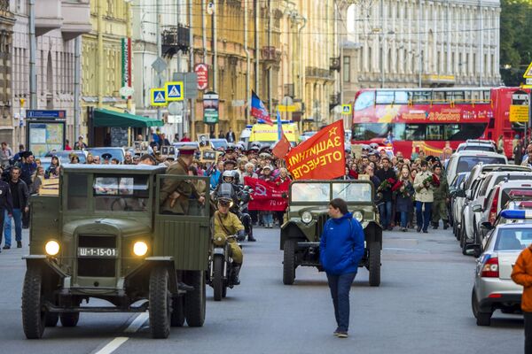 Acción patriótica Leningrado Inmortal en San Petersburgo - Sputnik Mundo