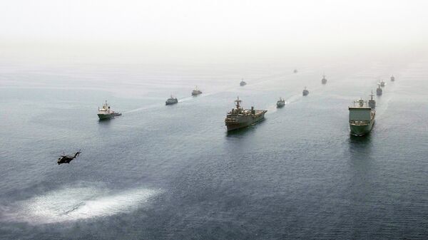 Los naves en el golfo Pérsico, ejercicios militares (archivo) - Sputnik Mundo