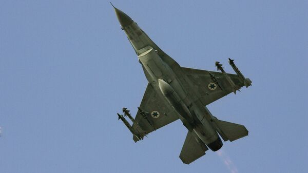 Un caza F-16 israelí - Sputnik Mundo