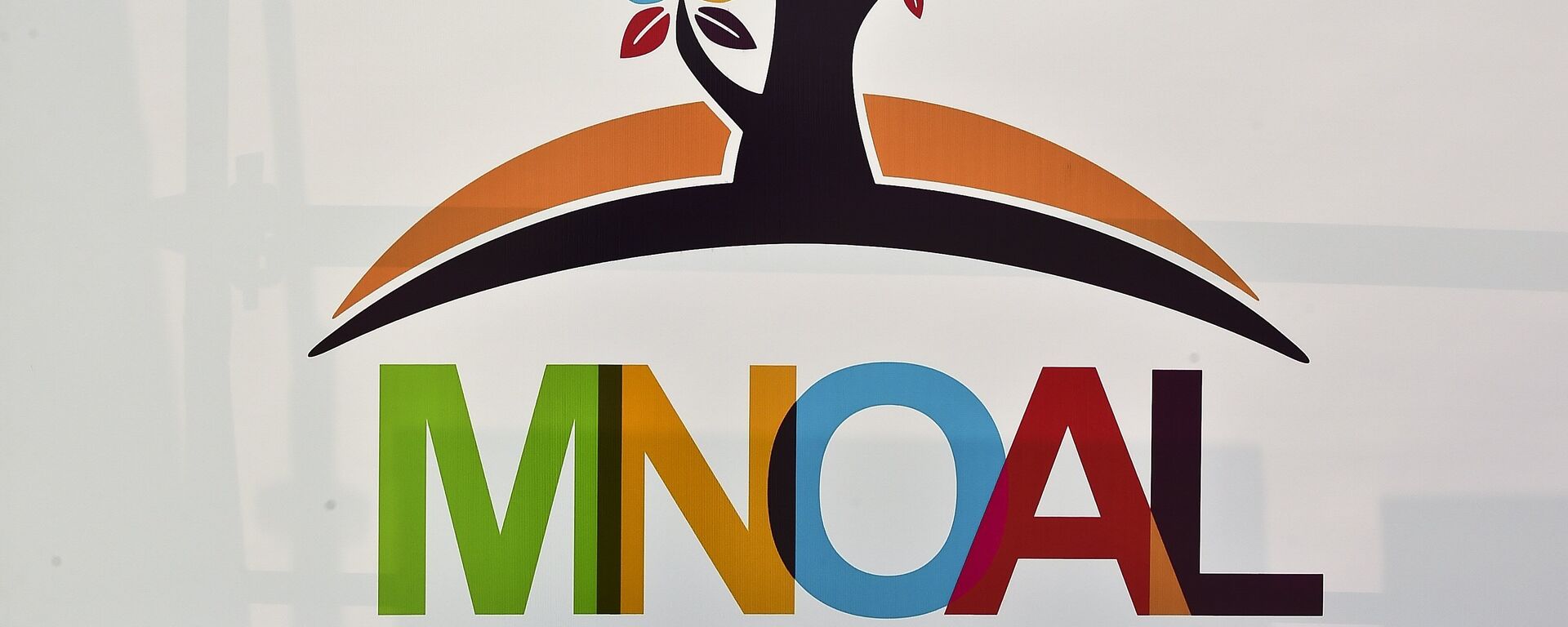 The logo of the Non-Aligned Movement (NAM) is pictured at the media center during the summit of the organization, in Porlamar, Margarita Island, Venezuela - Sputnik Mundo, 1920, 01.07.2022