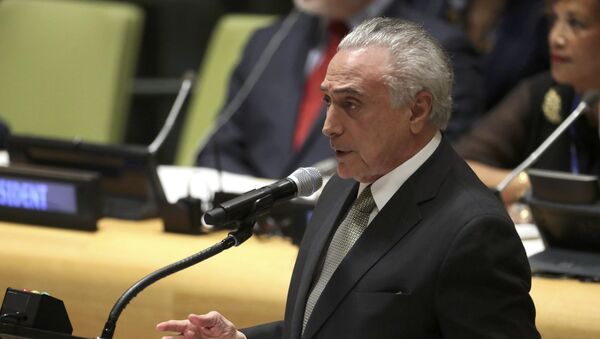 Michel Temer, presidente brasileño - Sputnik Mundo