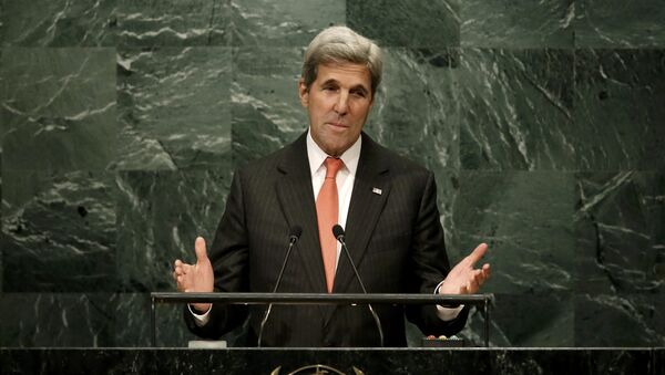 John Kerry, secretario de Estado de EEUU, durante la 71 Asamblea General de la ONU - Sputnik Mundo