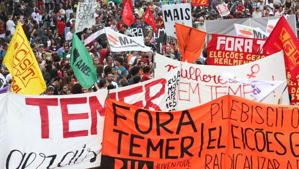 Protestas contra Temer en Brasil (archivo) - Sputnik Mundo