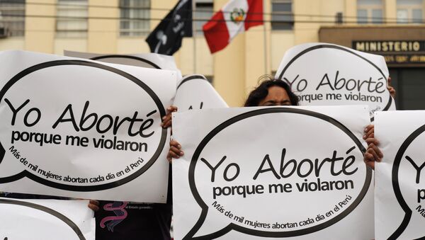 Manifestación por el aborto en Lima, Perú - Sputnik Mundo