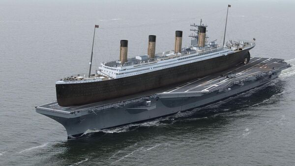 Titanic sobre el portaviones norteamericano USS Ronald Reagan - Sputnik Mundo