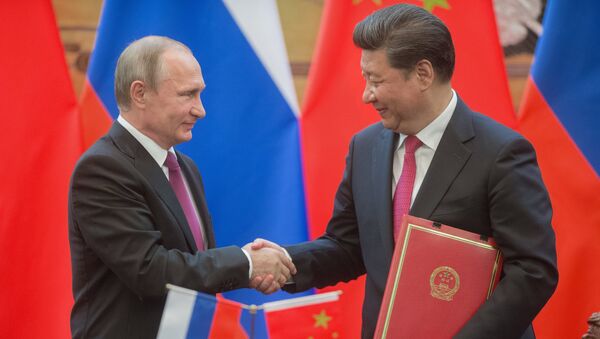 Los mandatarios de Rusia y China - Sputnik Mundo