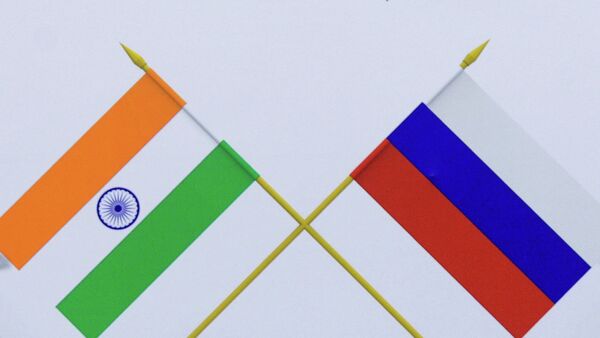 Las banderas de Rusia y la India - Sputnik Mundo