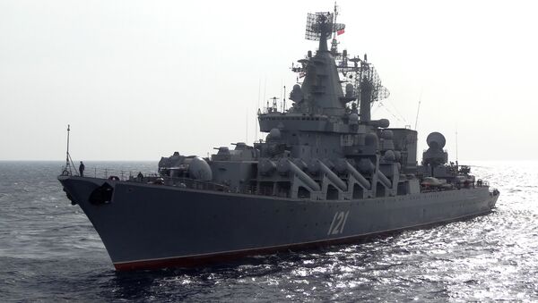 El buque ruso patrulla las costas sirias (archivo) - Sputnik Mundo