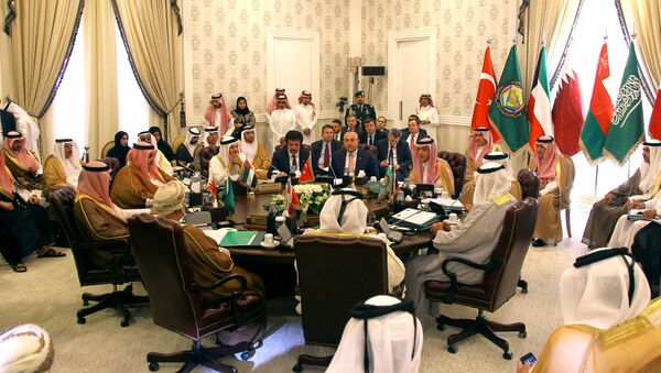 La reunión de los ministros de Exteriores turco y de los países del Golfo Pérsico en la capital saudí de Riad - Sputnik Mundo