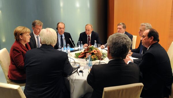 Встреча лидеров стран нормандской четверки в Берлине - Sputnik Mundo
