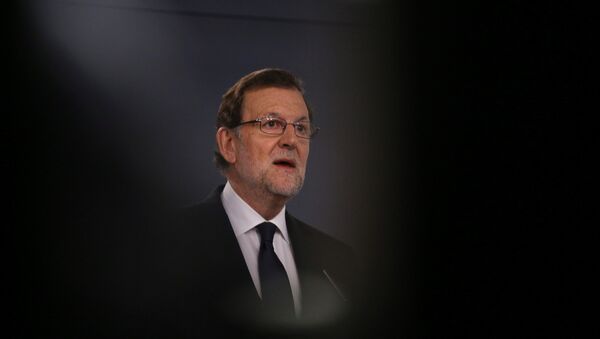 Spain's acting PM Rajoy speaks during a news conference at Moncloa Palace in Madrid - Sputnik Mundo