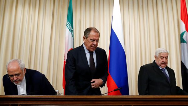 Cancilleres de Irán, Rusia y Siria - Sputnik Mundo