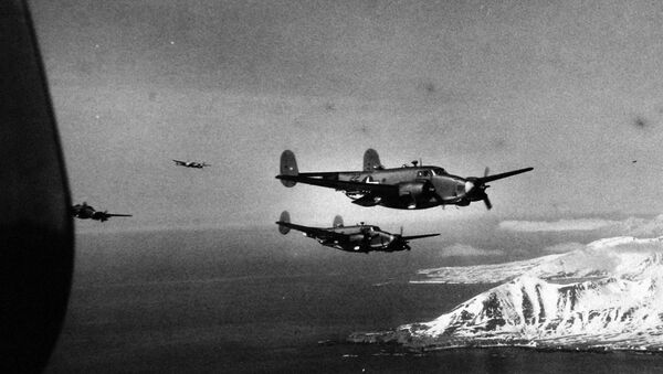 Los cazas estadounidenses Lockheed Ventura en los ataques a las islas Kuriles, el 19 de abril de 1945 - Sputnik Mundo