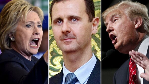 Hillary Clinton, Bashar Asad, Donald Trump - Sputnik Mundo