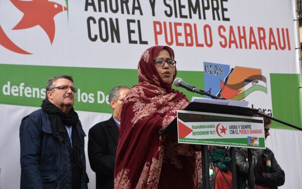 Manifestación en Madrid en apoyo del referéndum saharaui - Sputnik Mundo