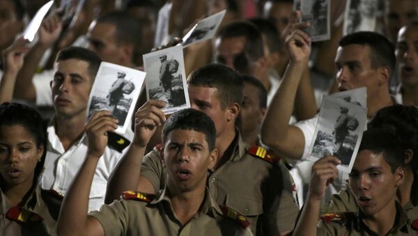 Acto público en La Habana en homenaje póstumo a Fidel Castro - Sputnik Mundo