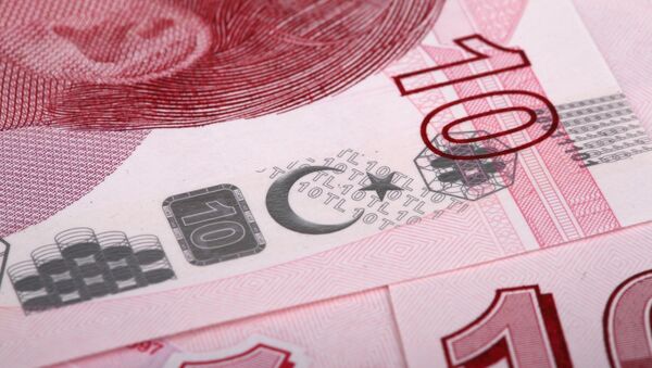 Billetes de liras turcas - Sputnik Mundo