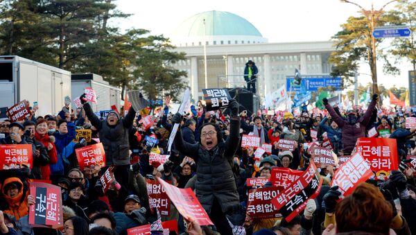 Protestas en Corea del Sur contra la presidenta Park Geun-hye - Sputnik Mundo