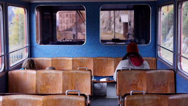 Mujer usando el transporte público (imagen referencial) - Sputnik Mundo