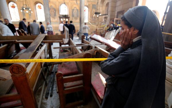 La Catedral Ortodoxa Copta de San Marco tras el atentado - Sputnik Mundo