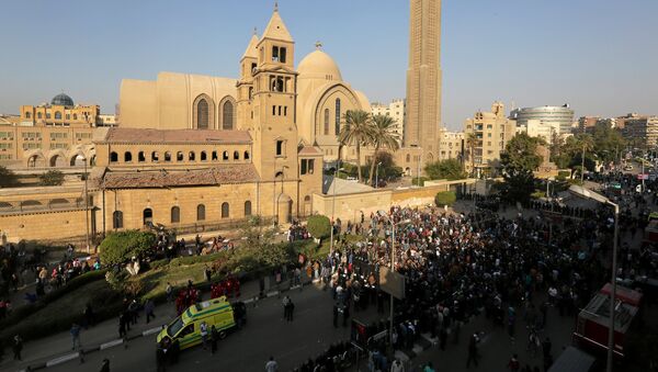 Protestas en la Catedral Ortodoxa Copta de San Marco, El Cairo - Sputnik Mundo