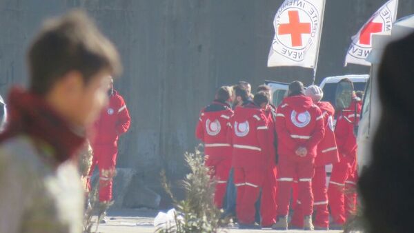 Los representantes de la Cruz Roja en Alepo (archivo) - Sputnik Mundo