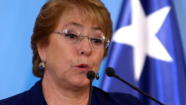 Chile's President Bachelet speaks during a news conference alongside Argentine President Macri in Buenos Aires - Sputnik Mundo