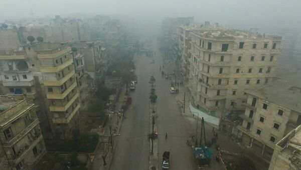 A still image from video taken December 13, 2016 of a general view of eastern Aleppo, Syria in the rain - Sputnik Mundo