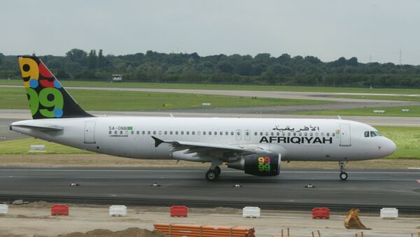 Airbus A320-214 (reg. 5A-ONB) of Afriqiyah Airways seen in Duesseldorf (EDDL/DUS) in September 2008. - Sputnik Mundo