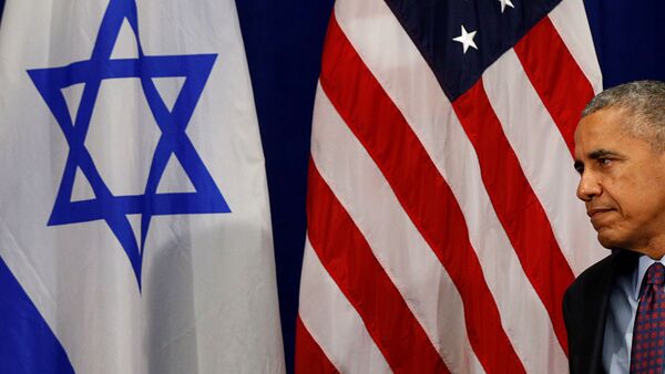 Barack Obama, presidente de EEUU, en la reunión con Benjamin Netanyahu, primer ministro de Israel (archivo) - Sputnik Mundo